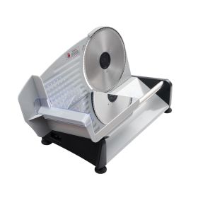 Meat Slicer, 7.5 inch 200W Electric Deli Slicer Machine with SUS420 Blade, 0-0.6 inch Adjustable Thickness, ETL Certified Home Food-Slicer for Me